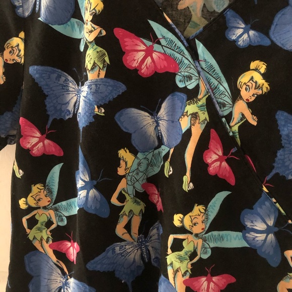 Disney Tinker Bell pediatric scrub top size XS - Picture 3 of 4